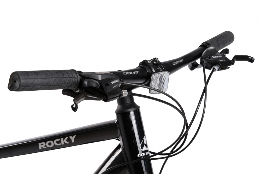 Bicicleta MTB-TREKKING Carpat Rocky C28281G NegruGri, Schimbator Shimano Tourney 21 viteze, Cadru Aluminiu, Roti 28 inch, Frane Mecanice Disc - 1 | YEO