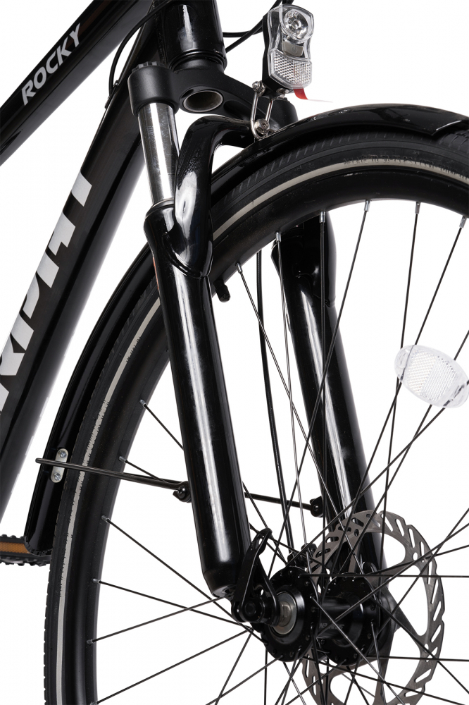 Bicicleta MTB-TREKKING Carpat Rocky C28281G NegruGri, Schimbator Shimano Tourney 21 viteze, Cadru Aluminiu, Roti 28 inch, Frane Mecanice Disc - 3