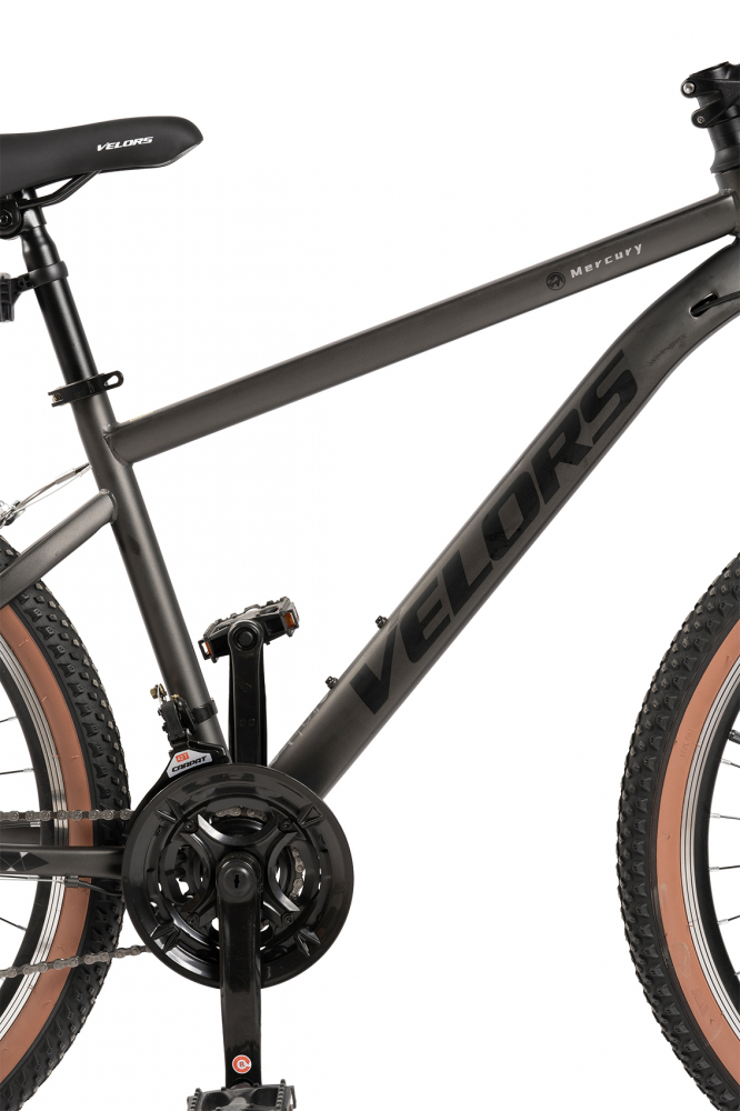 Bicicleta MTB Velors Mercury V26301G GriNegru, Schimbator spate Carpat, Roti 26 Inch, Manete Schimbator Rotative, 21 viteze, Frane Mecanice Disc fataspate - 1 | YEO