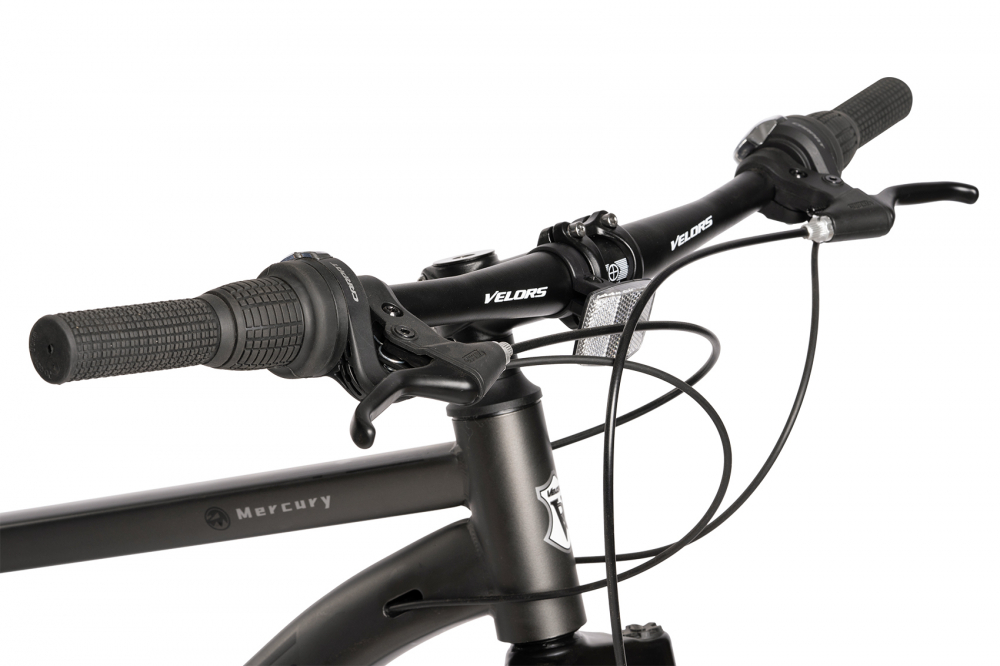 Bicicleta MTB Velors Mercury V26301G GriNegru, Schimbator spate Carpat, Roti 26 Inch, Manete Schimbator Rotative, 21 viteze, Frane Mecanice Disc fataspate - 4