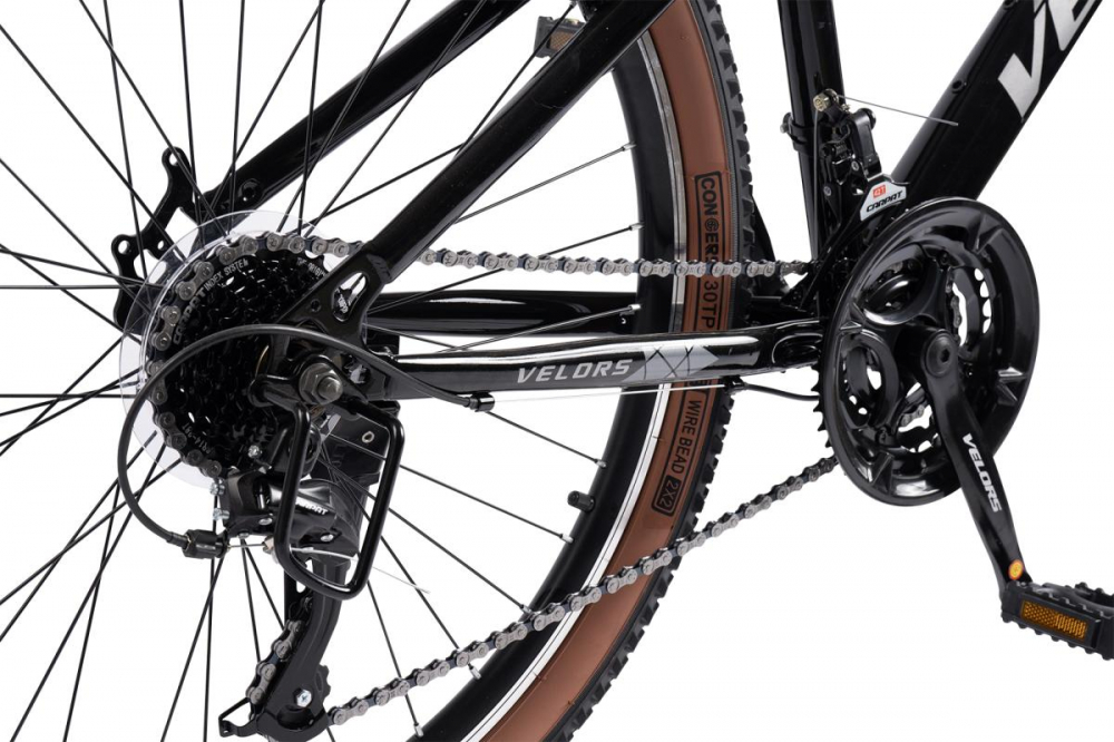 Bicicleta MTB Velors Mercury V26301G NegruGri, roti 26 inch,Schimbator spate Carpat, Roti 26 Inch, Manete Schimbator Rotative, 21 viteze, Frane Mecanice Disc fataspate - 3