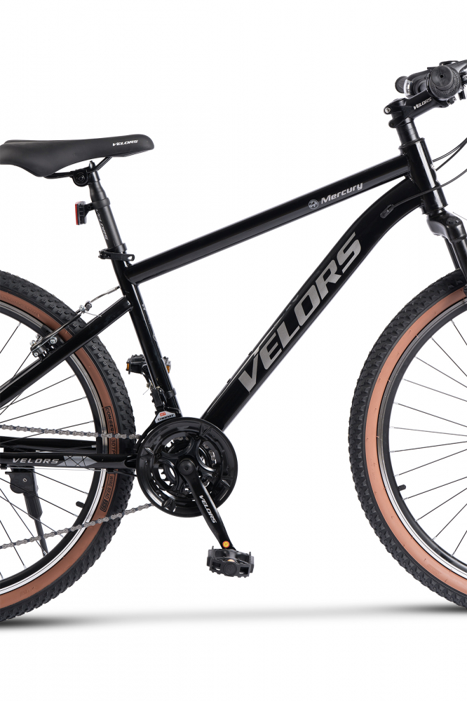 Bicicleta MTB Velors Mercury V26301G NegruGri, roti 26 inch,Schimbator spate Carpat, Roti 26 Inch, Manete Schimbator Rotative, 21 viteze, Frane Mecanice Disc fataspate - 4