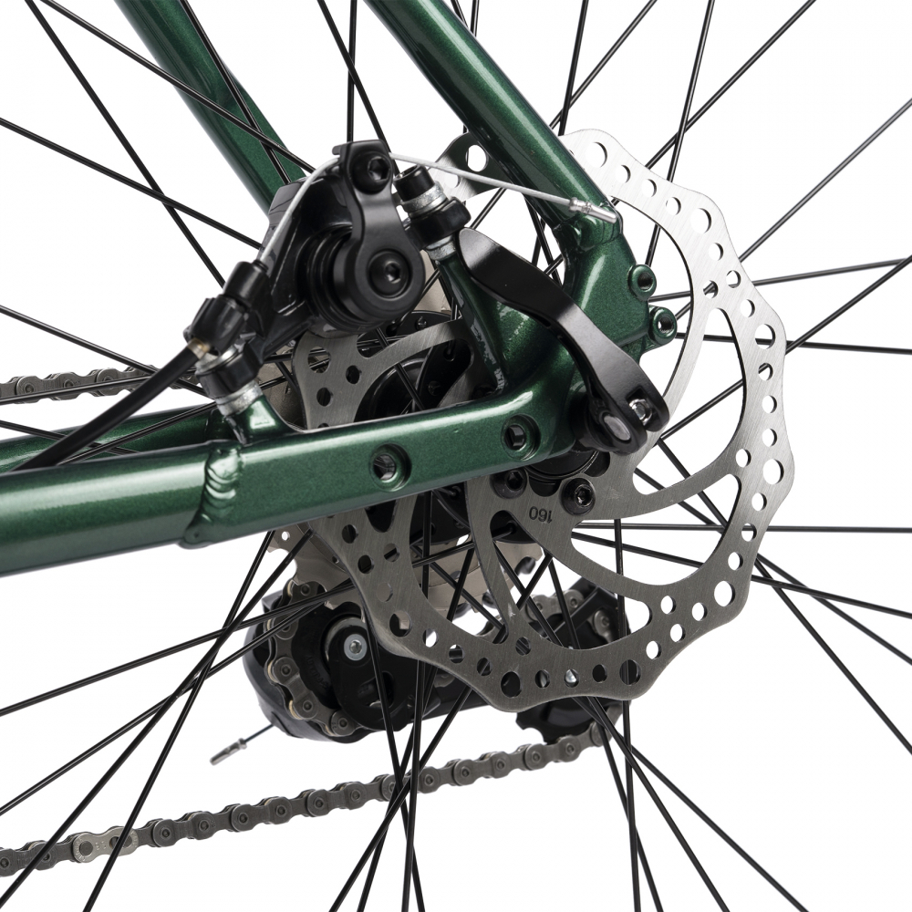 Bicicleta Rich Carpat Pro C27216C VerdeNegru de orassosea, tip semicursiera, roti 28 inch, 16 viteze, inaltime utilizator 170-195 cm, greutate suportata 120 kg - 1 | YEO
