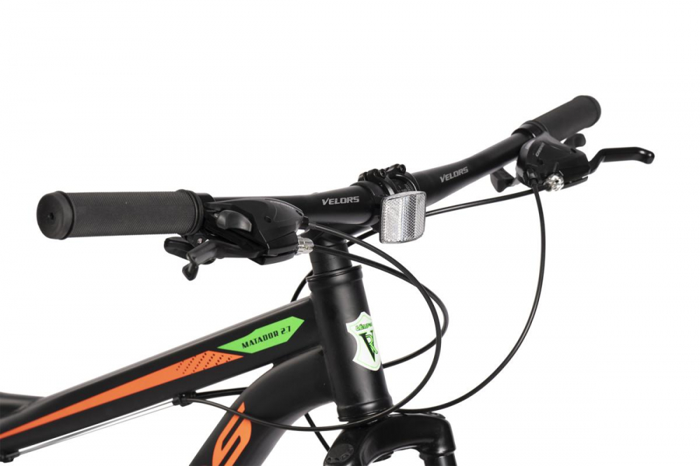 Bicicleta Velors MTB-Full Suspension Matador 2.7 V2760D NegruPortocaliuVerde, roti 26 inch, 21 viteze, inaltime utilizator 160-175 cm, greutate suportata 120 kg - 2