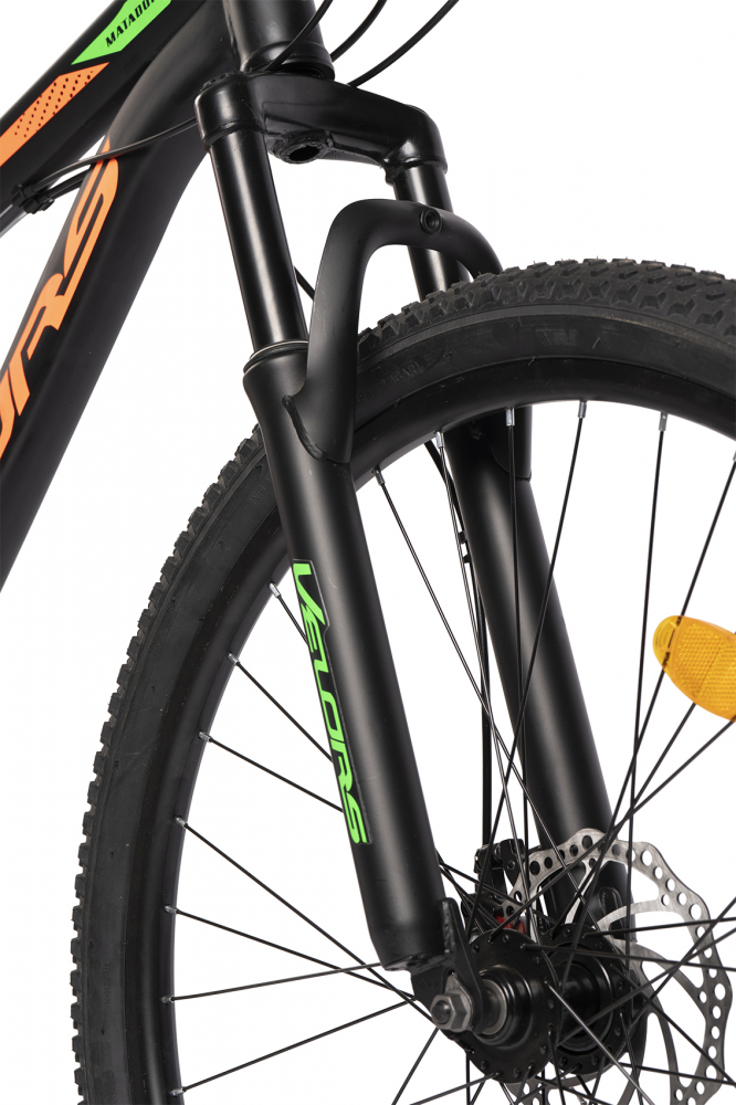 Bicicleta Velors MTB-Full Suspension Matador 2.7 V2760D NegruPortocaliuVerde, roti 26 inch, 21 viteze, inaltime utilizator 160-175 cm, greutate suportata 120 kg - 3