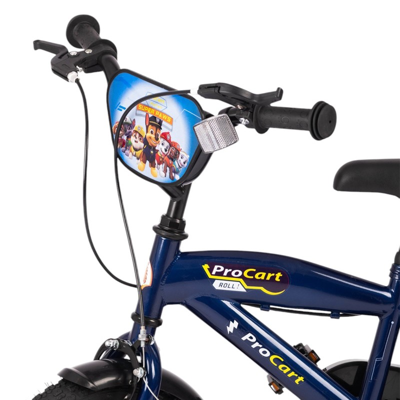 Bicicleta pentru copii Procart Paw Patrol 12 inch, cadru otel, inaltime reglabila, v-brake, stop si far, roti ajutatoare - 1 | YEO