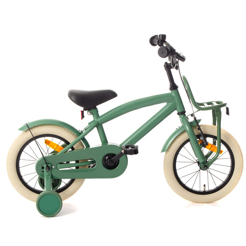 Bicicleta pentru copii Procart Verde 12 inch, roti ajutatoare detasabile, frane v-brake, scaun si ghidon reglabile - 4