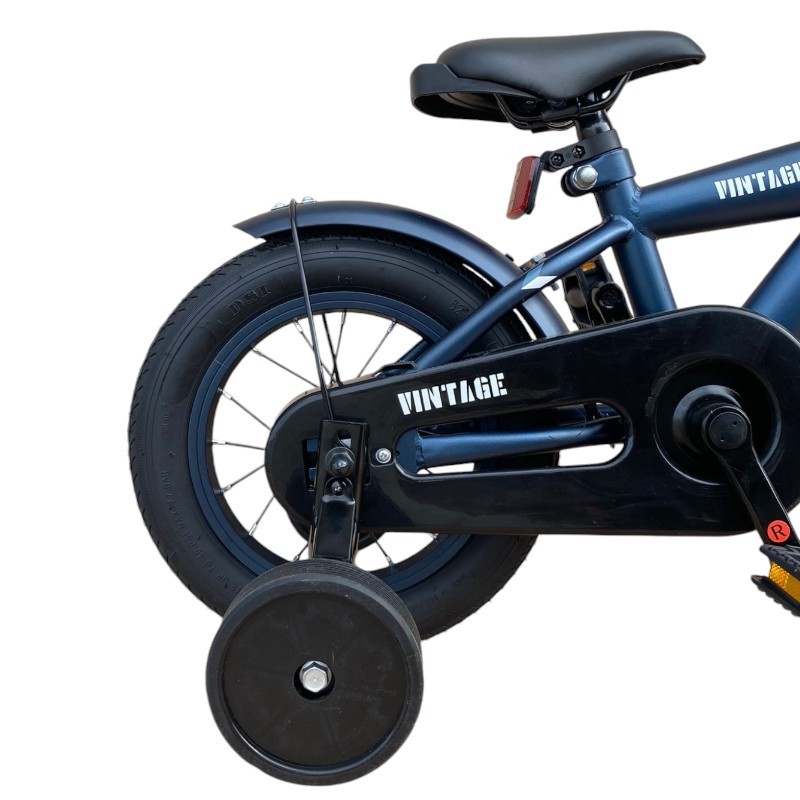 Bicicleta pentru copii Procart Albastru cadru din otel, roti 12 inch, reglare inaltime, frana v-brake, stop si far, roti ajutatoare - 2 | YEO