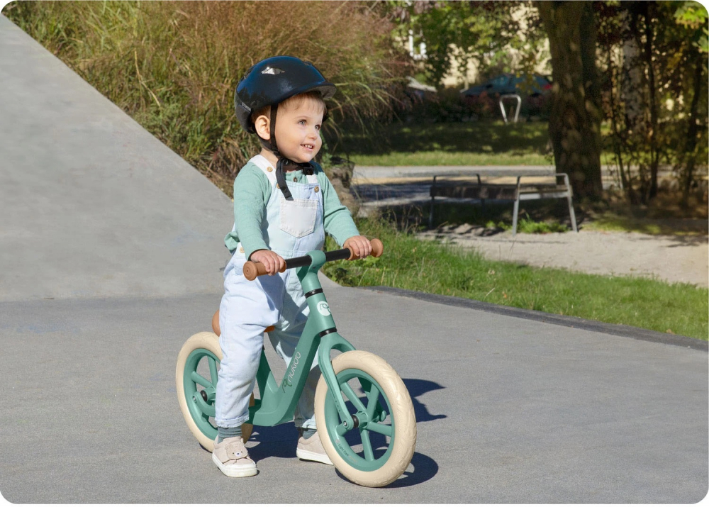 Bicicleta fara pedale pentru copii Nukido Light Flee Verde 87x39x54 cm,de la 2ani, roti EVA,sezut moale cu inaltime reglabila intre 35-41 cm,cadru rezistent,manere cauciucate ergonomice cu opritori - 6