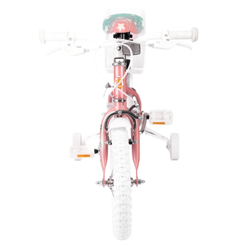Bicicleta pentru copii Procart Unicorn Roz 14 inch, roti ajutatoare, scaun papusi, frane v-brake, aparatoare lant - 2 | YEO
