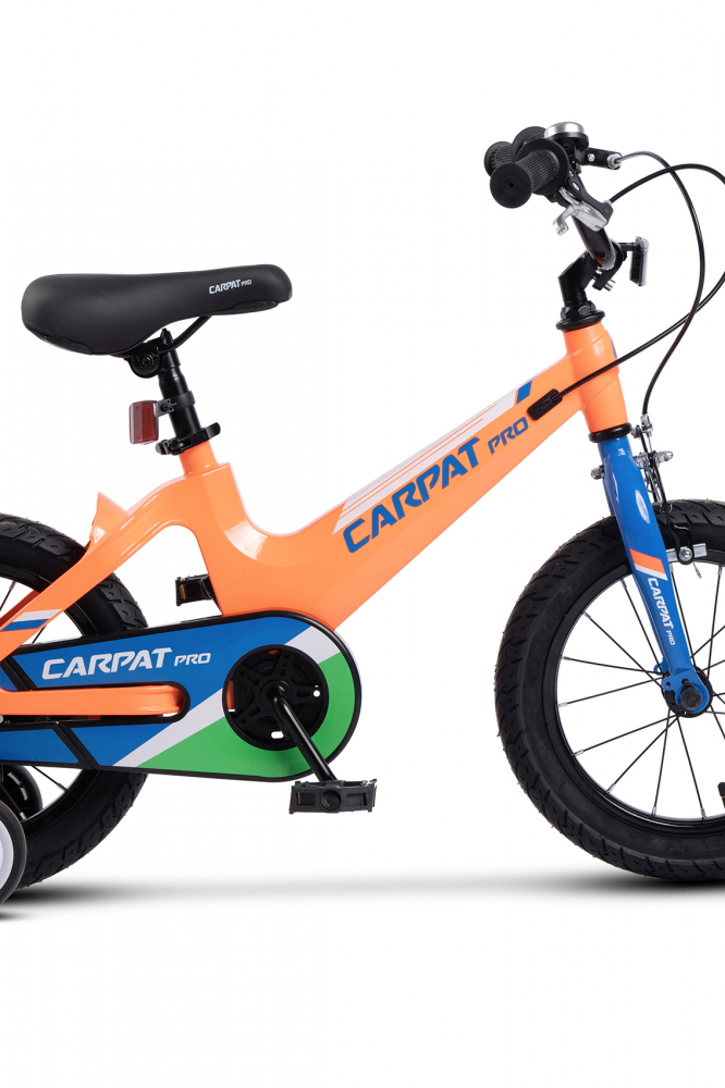Bicicleta pentru copii Carpat PRO C14122B PortocaliuAlbastru, roti 14 inch, inaltime utilizator 75-100 cm, greutate suportata 50 kg - 4