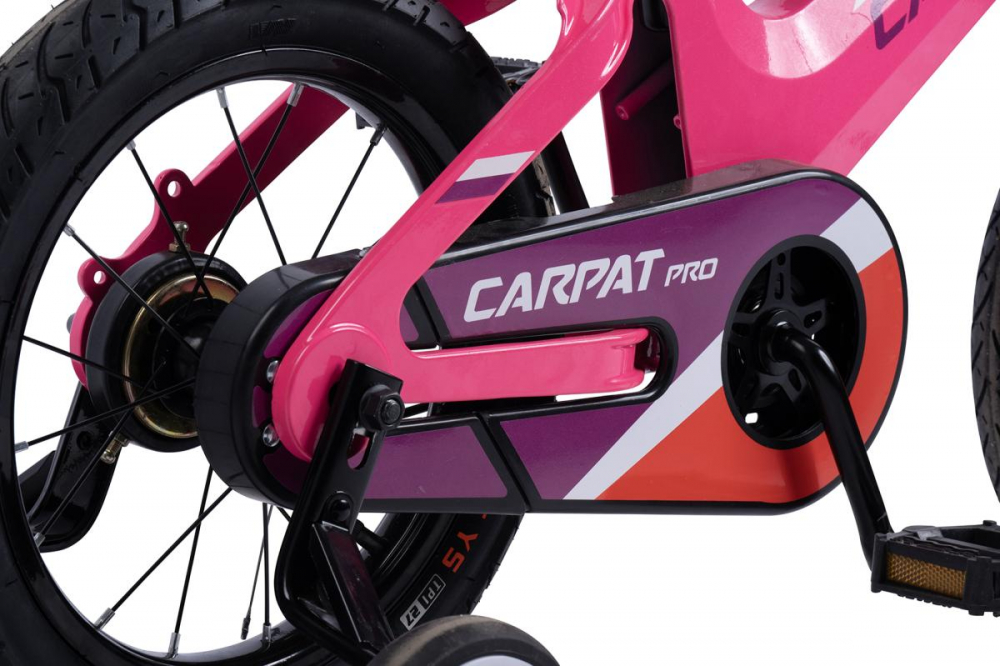 Bicicleta pentru copii Carpat Pro C14122B RozFucsia, roti 14 inch, inaltime utilizator 75-100 cm, greutate suportata 50 kg - 2 | YEO