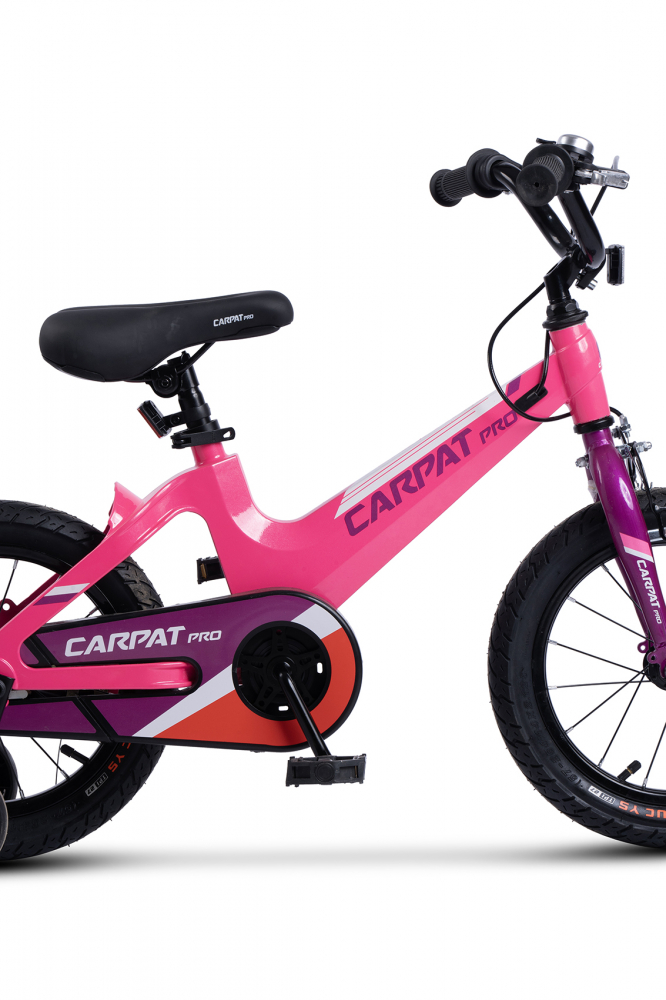 Bicicleta pentru copii Carpat Pro C14122B RozFucsia, roti 14 inch, inaltime utilizator 75-100 cm, greutate suportata 50 kg - 3