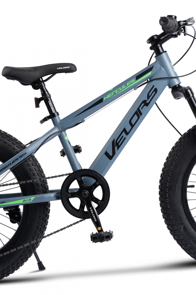 Bicicleta pentru copii Fat Bike Velors Hercules V20235D GriVerde, 20 inch, Echipare Shimano, 7 viteze, inaltime utilizator 110-150 cm, greutate suportata 80 kg - 3