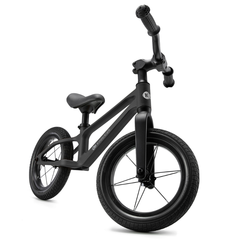Bicicleta pentru copii Kinderkraft Eter Black fara pedale, roti 12 inch, scaun ergonomic reglabil, greutate admisa 35 kg - 1 | YEO