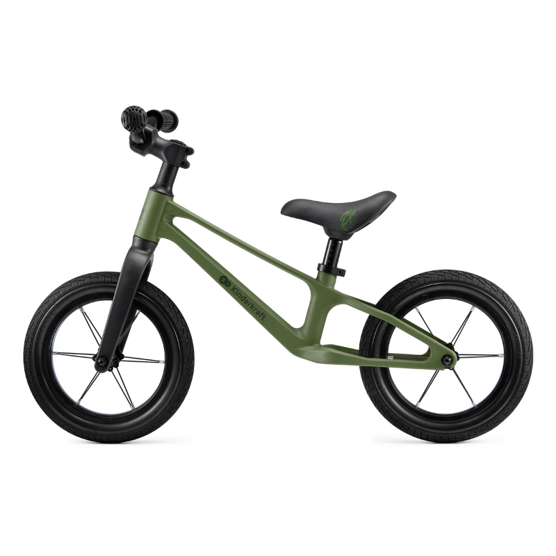 Bicicleta pentru copii Kinderkraft Eter Green fara pedale, roti 12 inch, scaun ergonomic reglabil, greutate admisa 35 kg - 4