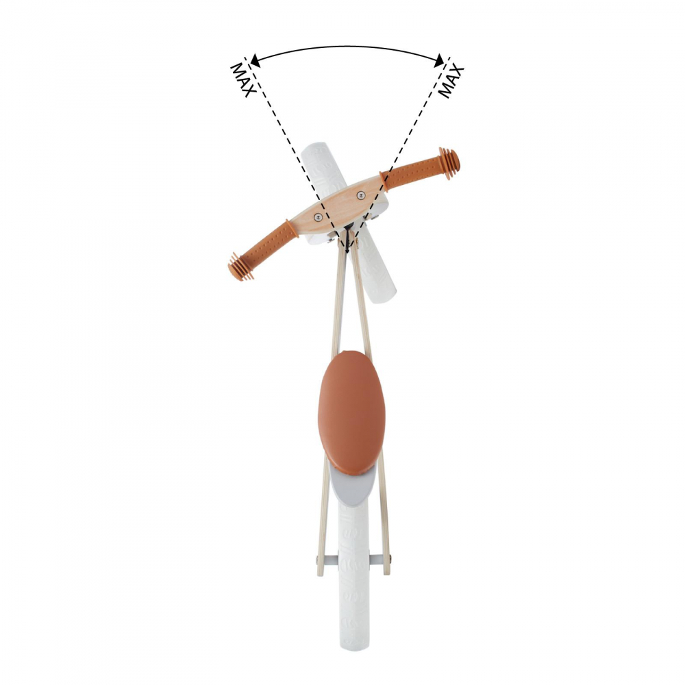 Bicicleta pentru copii Kinderkraft Runner Coral din lemn, roti 12 inch din spuma EVA, greutate admisa 35 kg - 2 | YEO