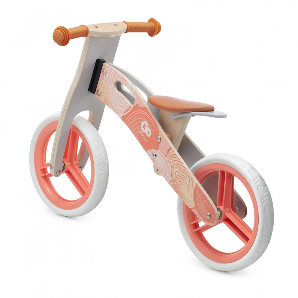 Bicicleta pentru copii Kinderkraft Runner Coral din lemn, roti 12 inch din spuma EVA, greutate admisa 35 kg - 3 | YEO