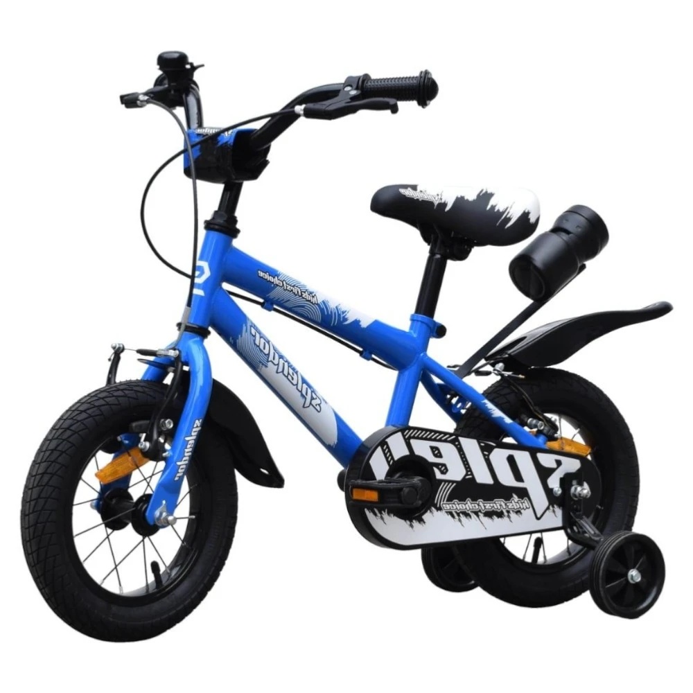 Bicicleta pentru copii Novokids SplendOr Boom Pro Edition Albastru Cu bidon pentru apa, Roti 12 inch, Greutate admisa 50 kg, Cadru din otel, Roti ajutatoare detasabile, Ghidon reglabil pe inaltime - 1 | YEO