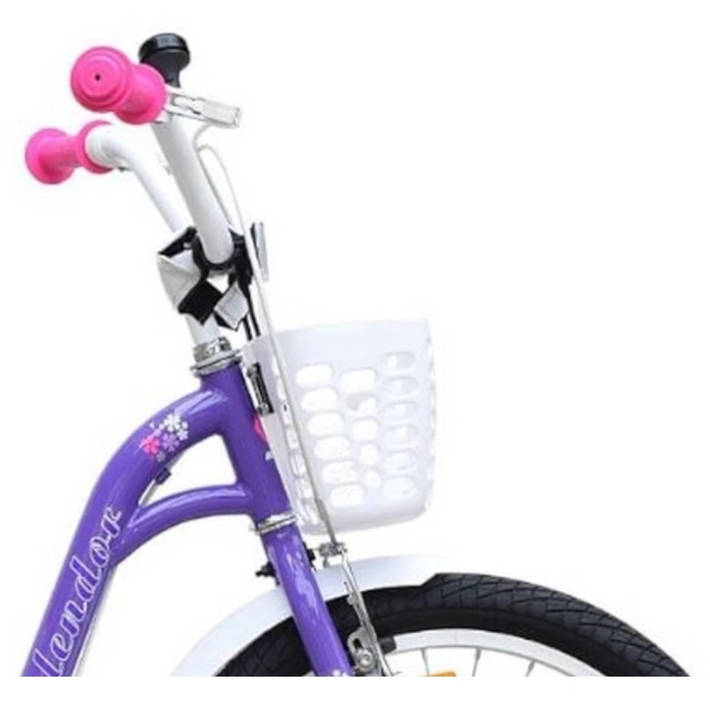 Bicicleta pentru copii Novokids SplendOr Boom PRO Edition Mov, Cosulet pentru papusi, Roti 14 inch, Greutate admisa 50 kg, Cadru din otel, Roti ajutatoare detasabile, Ghidon reglabil pe inaltime - 2