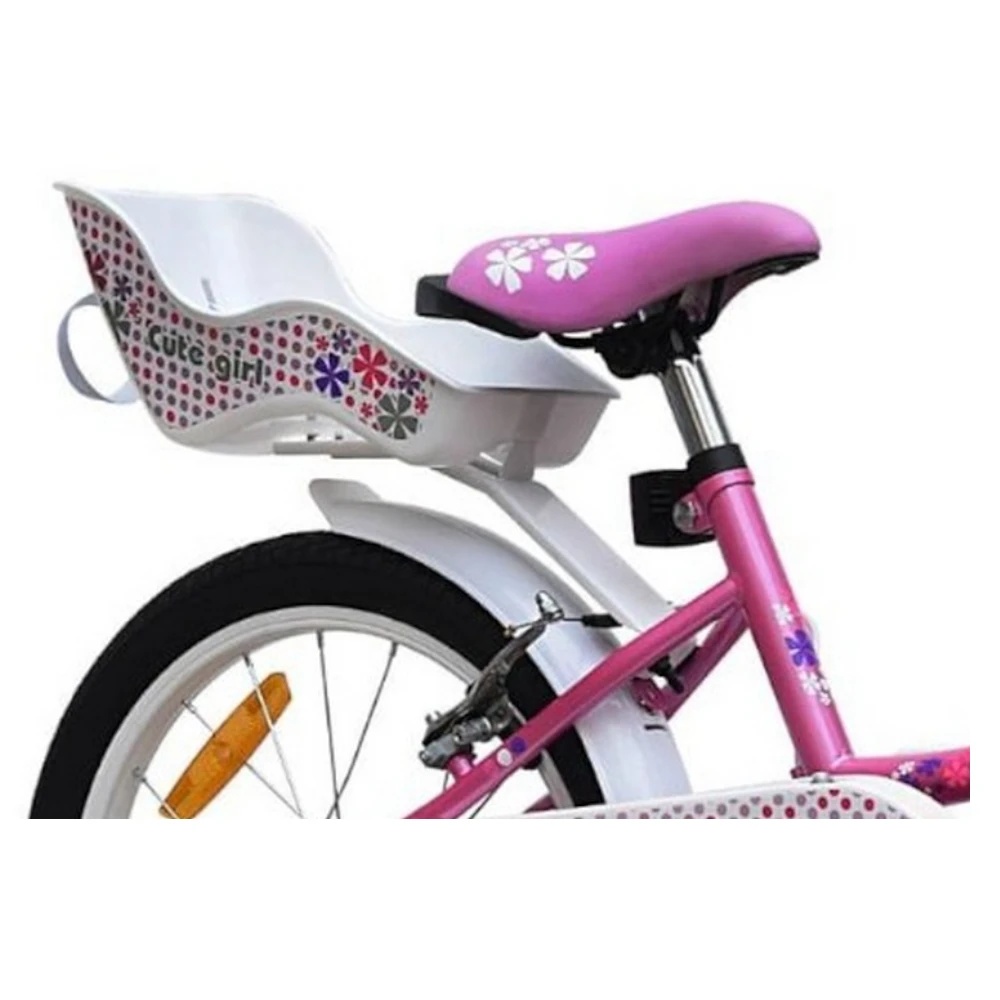 Bicicleta pentru copii Novokids SplendOr Boom PRO Edition Roz, Cosulet pentru papusi, Roti 16 inch, Greutate admisa 50 kg, Cadru din otel, Roti ajutatoare detasabile, Ghidon reglabil pe inaltime - 2