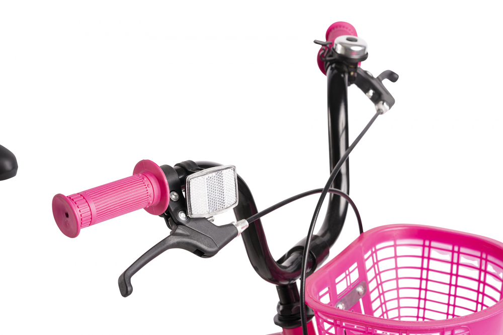 Bicicleta pentru copii Rich Bike R1405A RozAlb, roti 14 inch, frana fata V-Brake, frana spate tambur, roti ajutatoare, greutate utilizator 40 kg - 1 | YEO