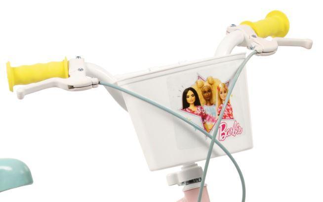Bicicleta pentru copii Toimsa Barbie 16 inch cu roti ajutatoare, cos frontal si scaun pentru papusi - 1 | YEO
