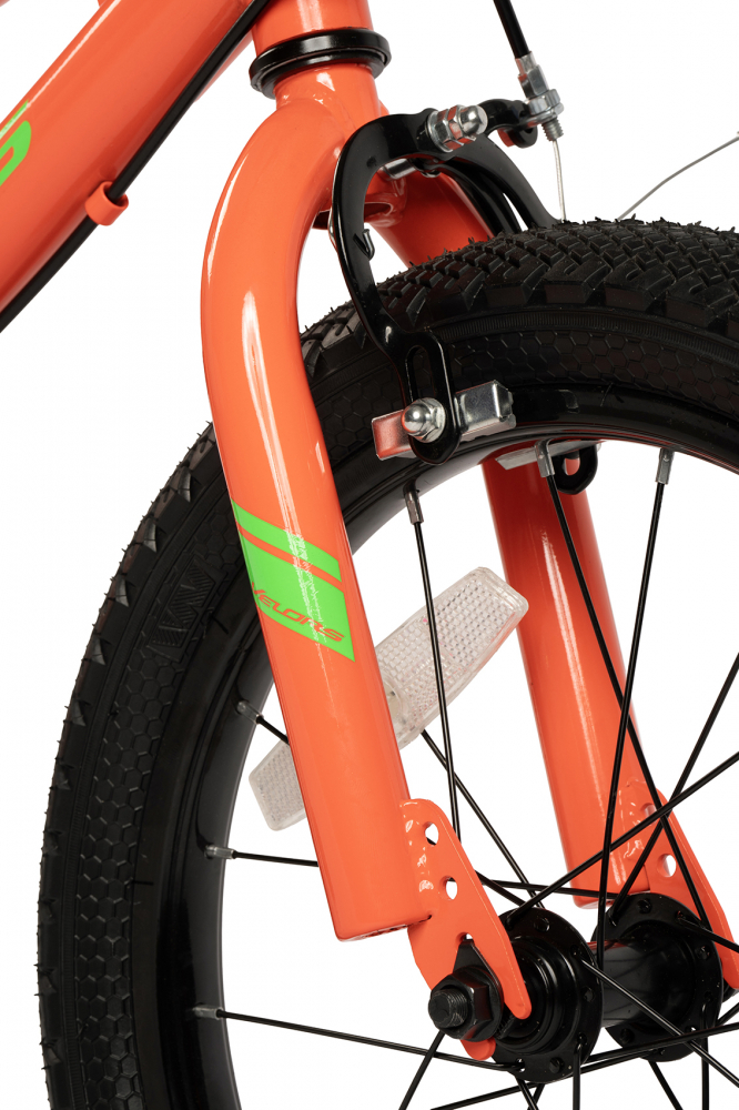 Bicicleta pentru copii Velors V1603B PortocaliuVerde, roti 16 inch, inaltime utilizator 100-115 cm, greutate suportata 60 kg - 2 | YEO
