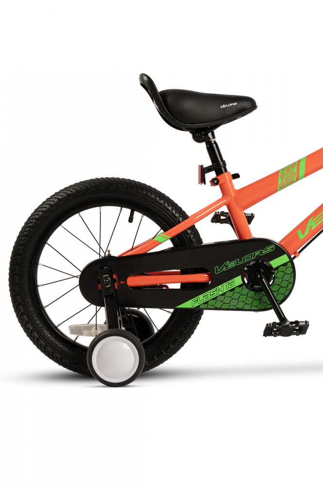 Bicicleta pentru copii Velors V1603B PortocaliuVerde, roti 16 inch, inaltime utilizator 100-115 cm, greutate suportata 60 kg - 5