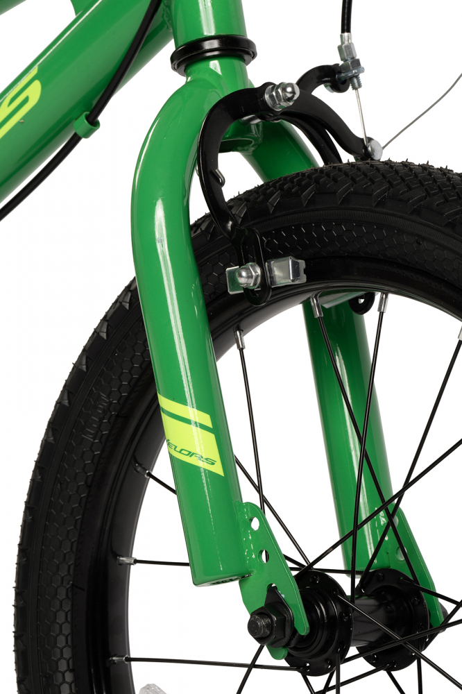 Bicicleta pentru copii Velors V1603B VerdeNegru, roti 16 inch, inaltime utilizator 100-115 cm, greutate suportata 60 kg - 2 | YEO