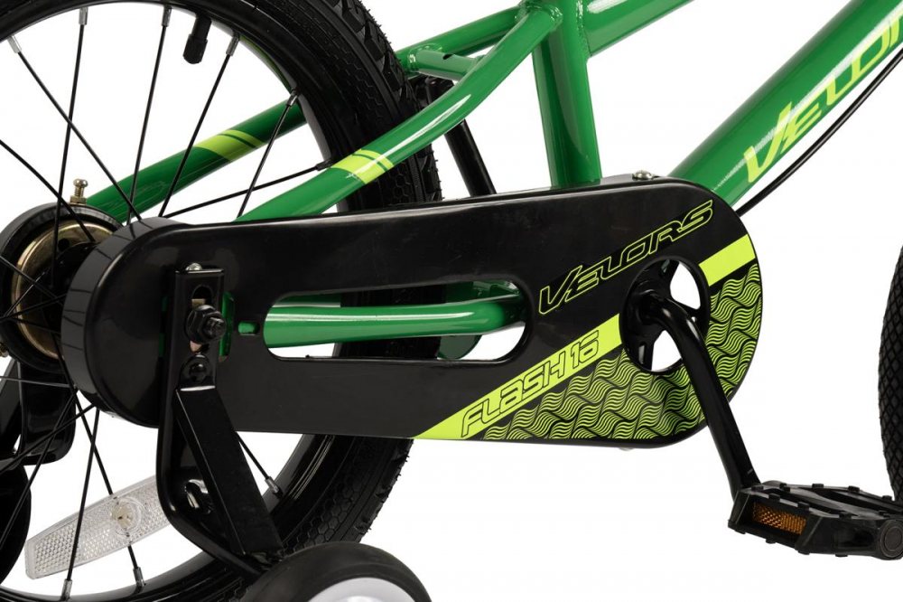 Bicicleta pentru copii Velors V1603B VerdeNegru, roti 16 inch, inaltime utilizator 100-115 cm, greutate suportata 60 kg - 3