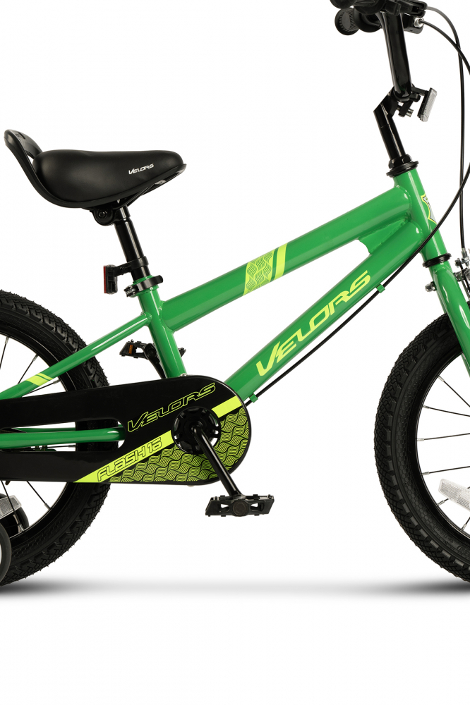 Bicicleta pentru copii Velors V1603B VerdeNegru, roti 16 inch, inaltime utilizator 100-115 cm, greutate suportata 60 kg - 4