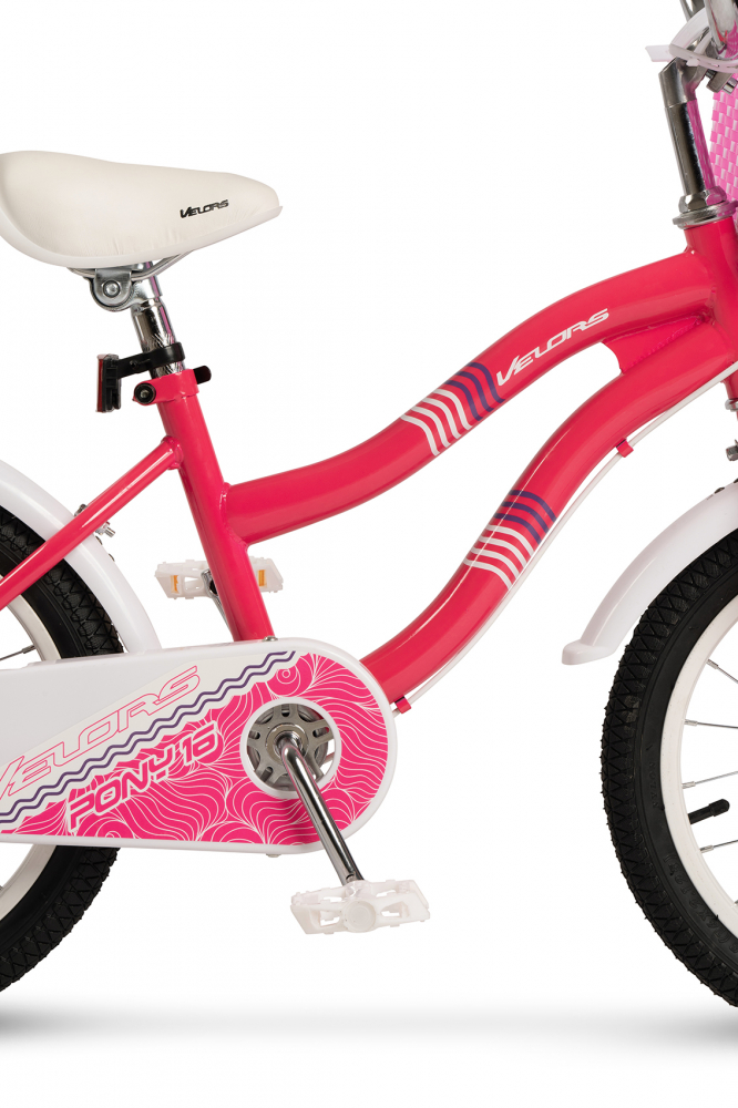 Bicicleta pentru copii Velors V1804B Fucsia, roti 18 inch, inaltime utilizator 115-125 cm, greutate produs 60 kg - 5