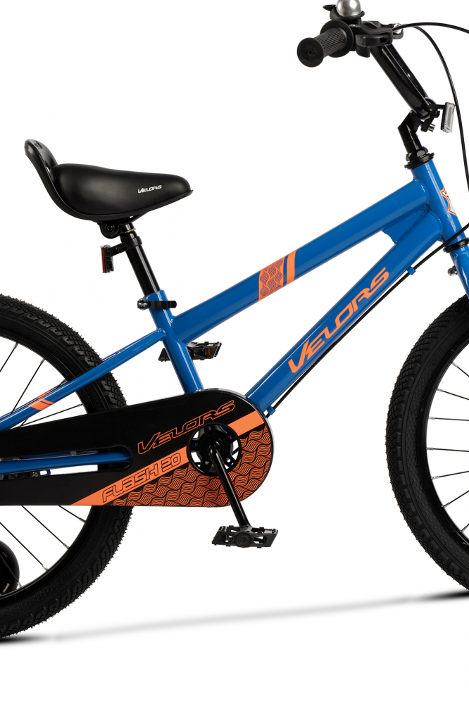 Bicicleta pentru copii Velors V2003B AlbastruPortocaliu, roti 20 inch, inaltime utilizator 120-135 cm, greutate suportata 80 kg - 4