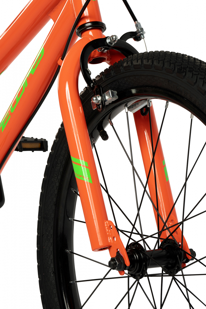 Bicicleta pentru copii Velors V2003B PortocaliuVerde, roti 20 inch, inaltime utilizator 120-135 cm, greutate suportata 80 kg - 2 | YEO