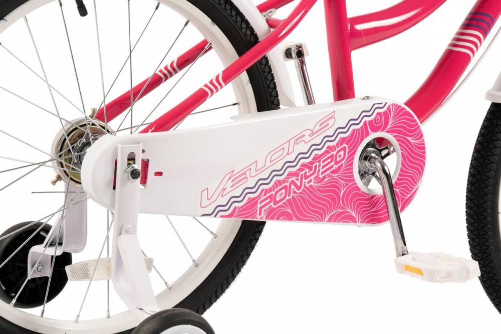 Bicicleta pentru copii Velors V2004B fucsia, roti 20 inch, inaltime utilizator 120-135 cm, greutate suportata 80 kg - 6