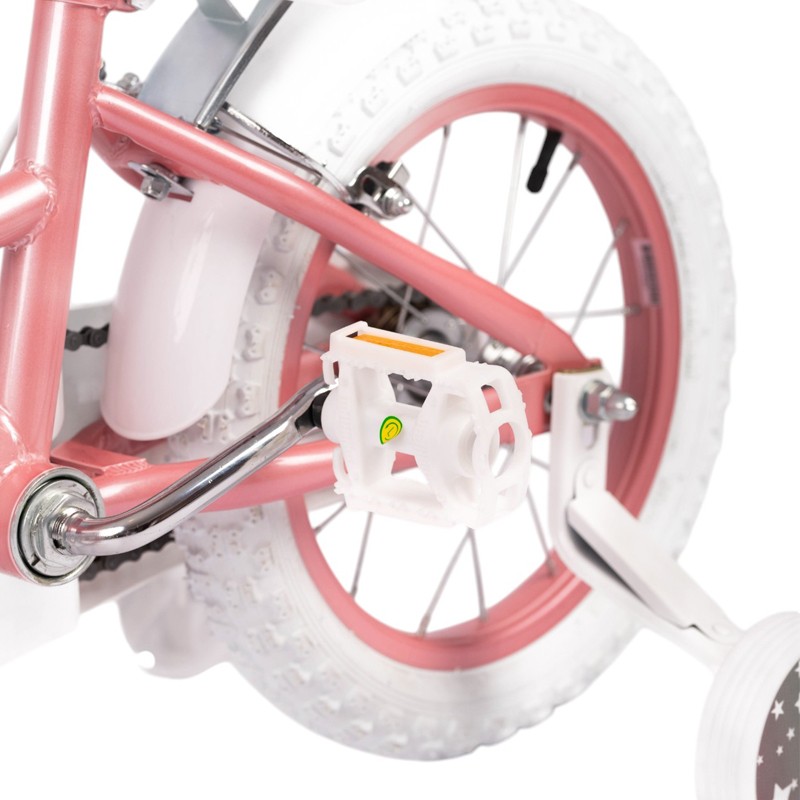 Bicicleta pentru copii Procart Unicorn Roz 12 inch, roti ajutatoare, scaun papusi, cadru otel, frane v-brake - 1 | YEO