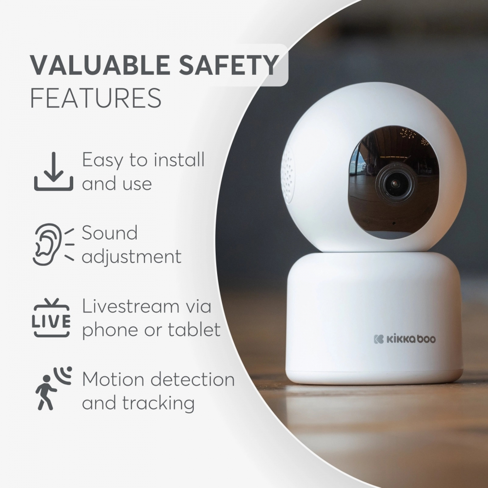 Camera video Wi-Fi KikkaBoo Arlo cu rezolutie 2K,alarma si notificari,inregistrare video,detectare si urmarire miscare,Microfon si difuzor incorporate, Vedere nocturna pana la 10metri,Live stream - 3 | YEO