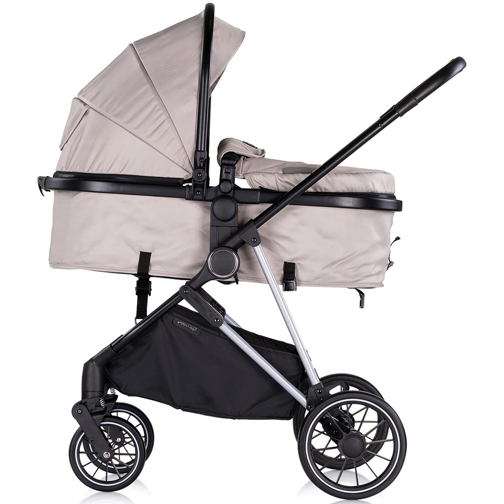 Carucior pentru copii Chipolino Aura 2 in 1 tiramisu cu suspensii, spatar reglabil, sezut reversibil, accesorii incluse, greutate maxim admisa 22 kg - 4