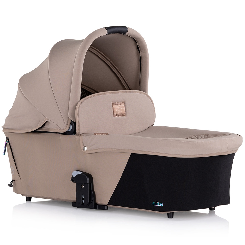 Carucior pentru copii Chipolino Elite 3 in 1 tiramisu cu spatar reglabil, suspensii, maner ajustabil, suport picioare reglabil si accesorii - 10