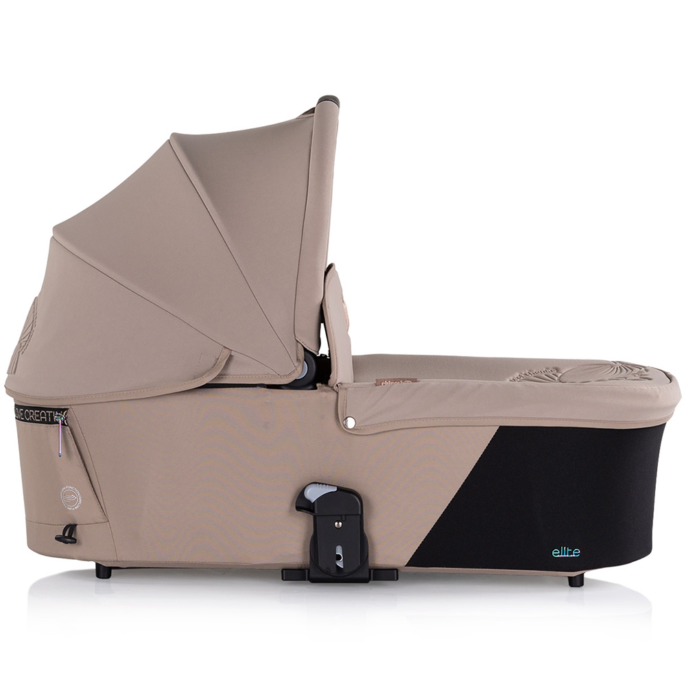 Carucior pentru copii Chipolino Elite 3 in 1 tiramisu cu spatar reglabil, suspensii, maner ajustabil, suport picioare reglabil si accesorii - 12