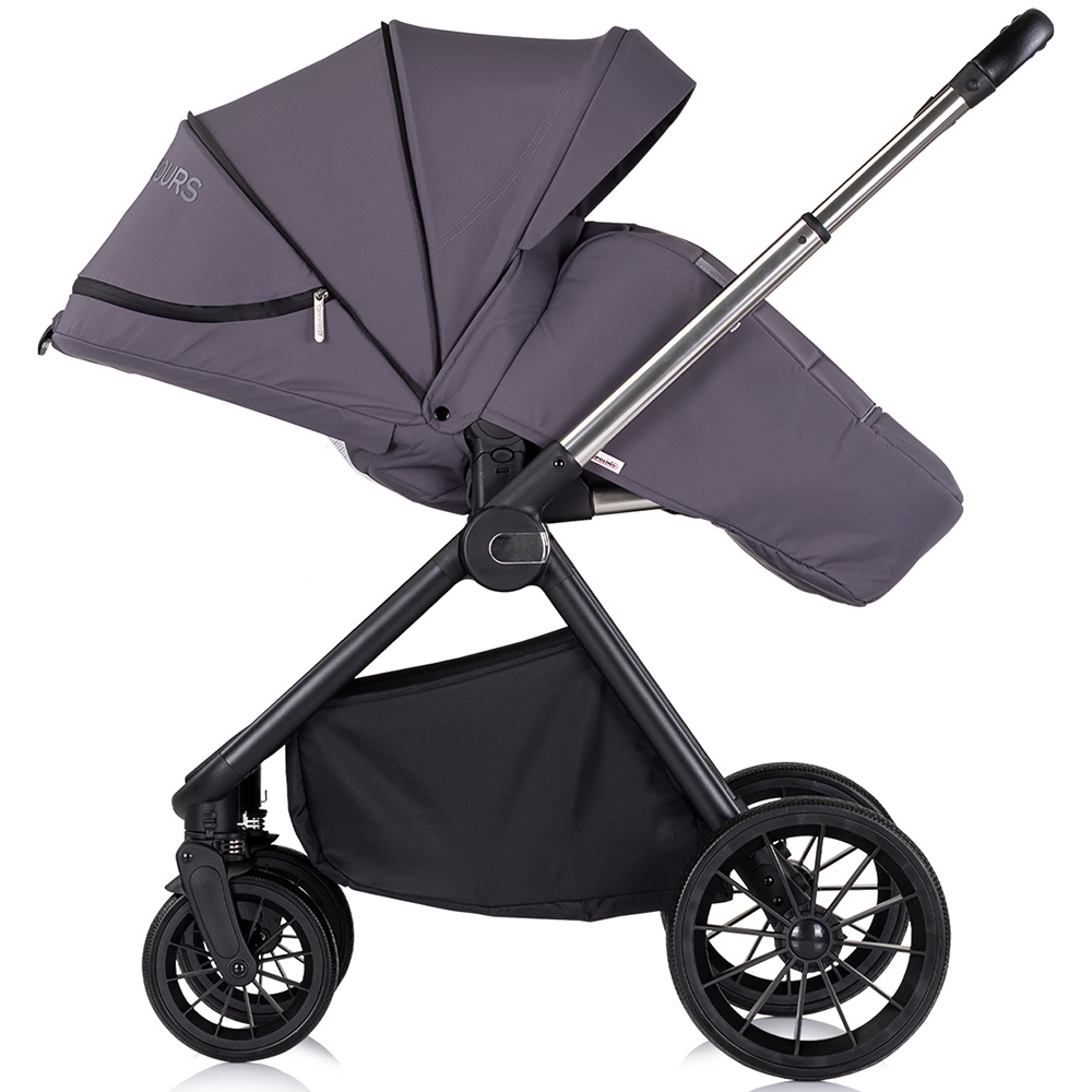 Carucior pentru copii Chipolino Encanto 3 in 1 cloud cu spatar reglabil, suspensii, bara detasabila, suport piciare ajustabil, maner reglabil si accesorii - 3
