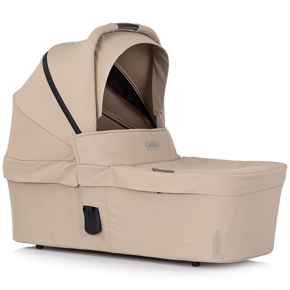 Carucior pentru copii Chipolino Encanto 3 in 1 tiramisu cu spatar reglabil, suspensii, bara detasabila, suport piciare ajustabil, maner reglabil si accesorii - 6