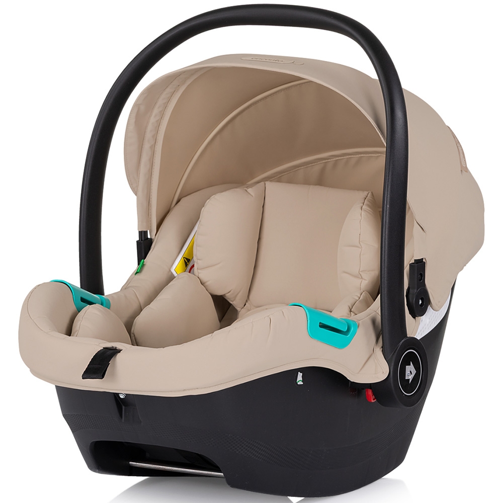 Carucior pentru copii Chipolino Encanto 3 in 1 tiramisu cu spatar reglabil, suspensii, bara detasabila, suport piciare ajustabil, maner reglabil si accesorii - 10