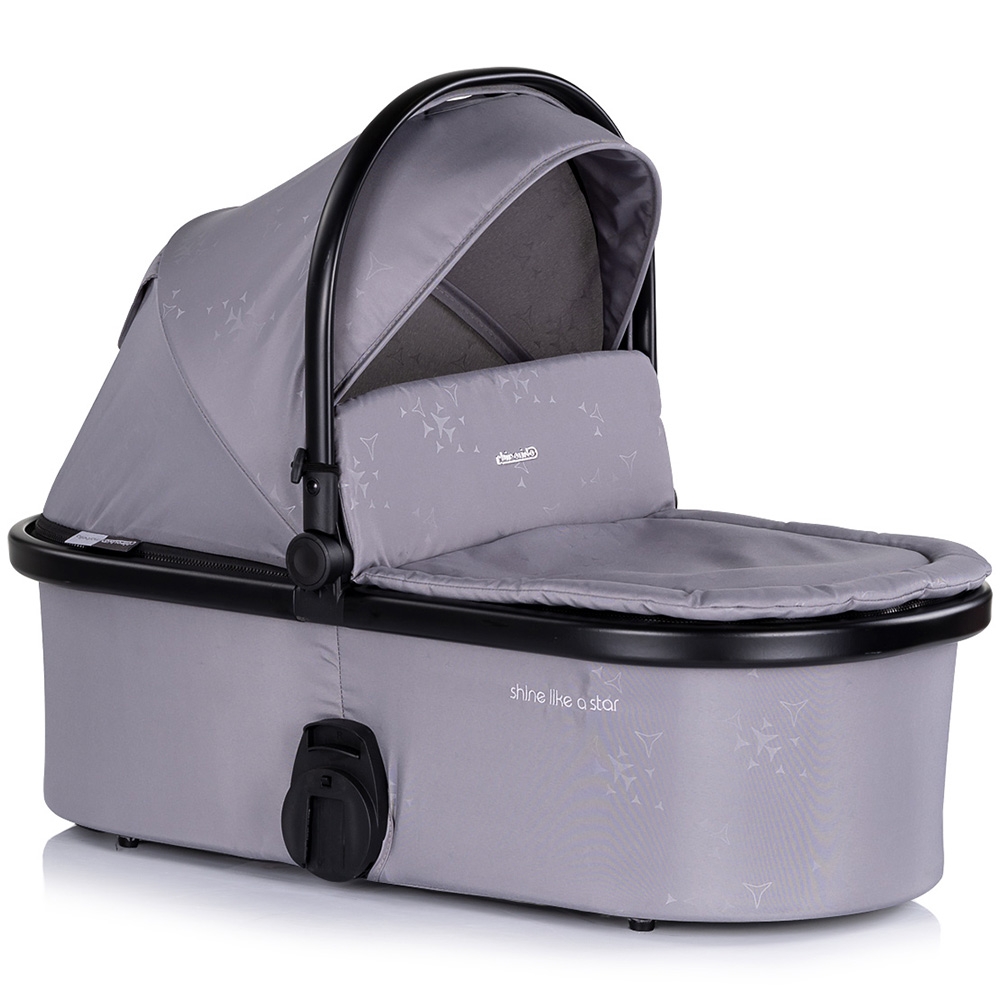 Carucior Chipolino Marbella 3 in 1 cloud grey cu spatar reglabil, suspensii,  maner ajustabil, bara detasabila, suport picioare reglabil - 4