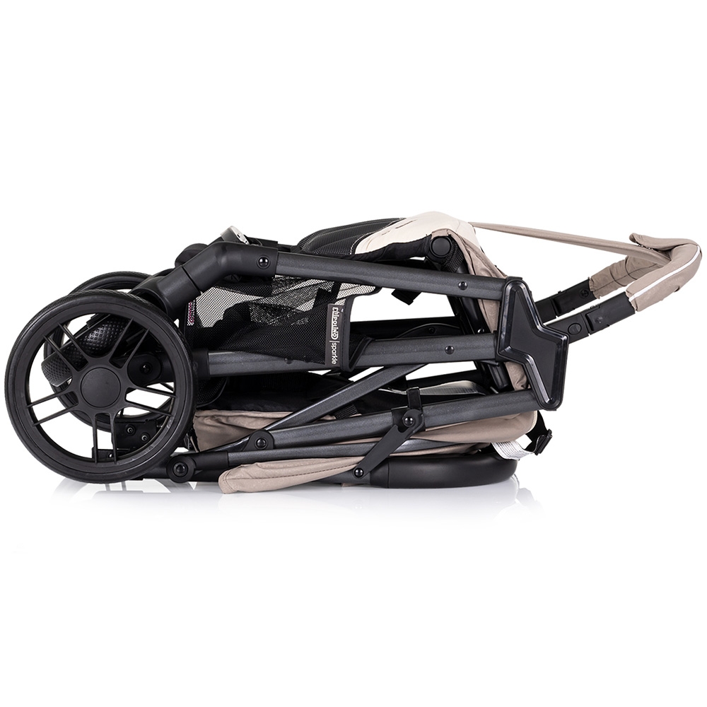 Carucior pentru copii Chipolino Sparkle tiramisu sport cu suspensii, spatar reglabil, centura siguranta si pliere compacta - 2