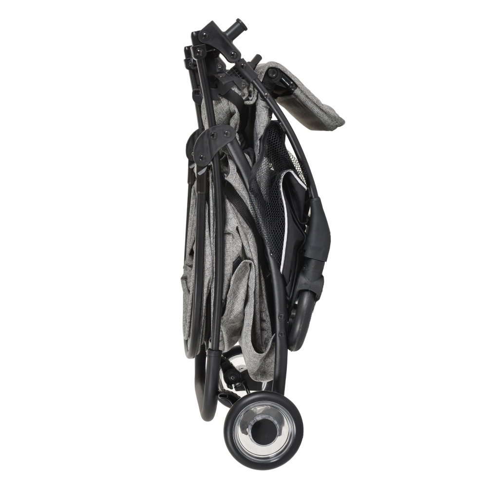 Carucior sport pentru copii Cangaroo London Grey cadru din aluminiu,Spatar reglabil,Pozitie de somn,Centura de siguranta,Suport picioare reglabil,Capotina XXL cu fereastra plasa,Roti pivotante,Frana,Maner parinte din PU - 3