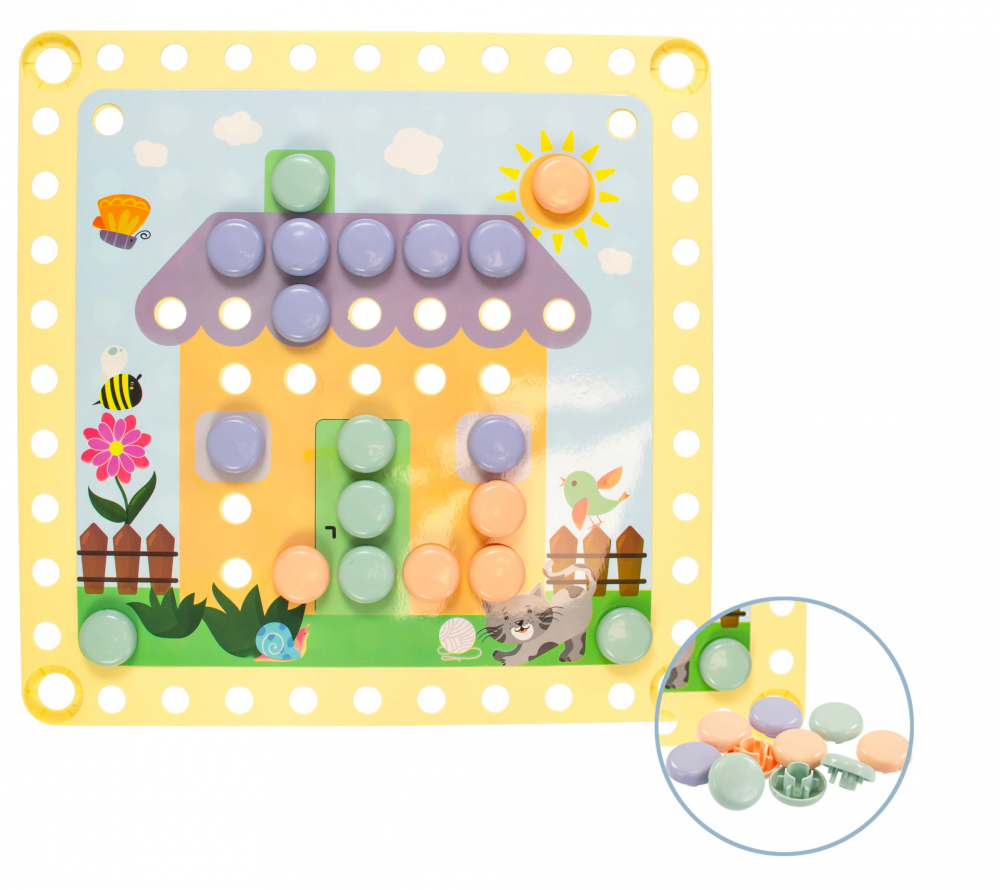 Casuta de joaca Mochtoys Smart House 12795 culori pastel 115 x 106 x 128 cm - 2 | YEO
