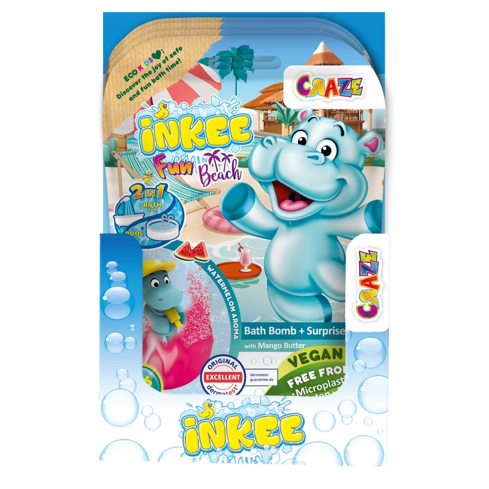 Bila de baie Inkee cu surpriza hipopotam la plaja Craze - 1 | YEO