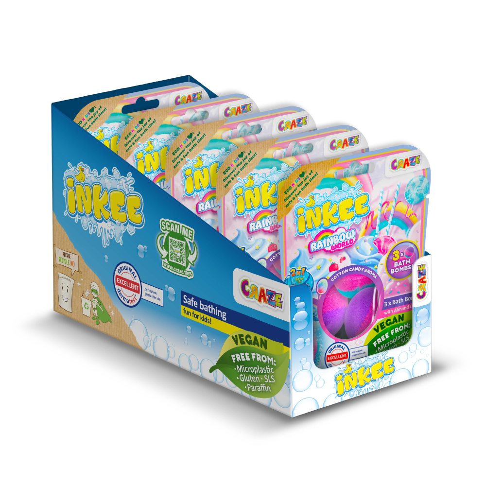 Set 3 bile de baie Craze Inkee curcubeu parfumat - 2 | YEO